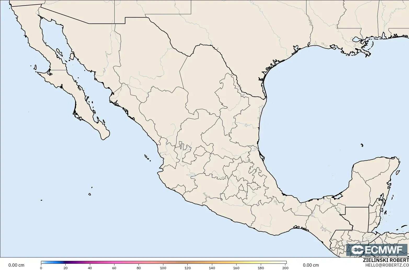 ECMWF IFS 0.25° model - Mexico, Ketebalan Salji