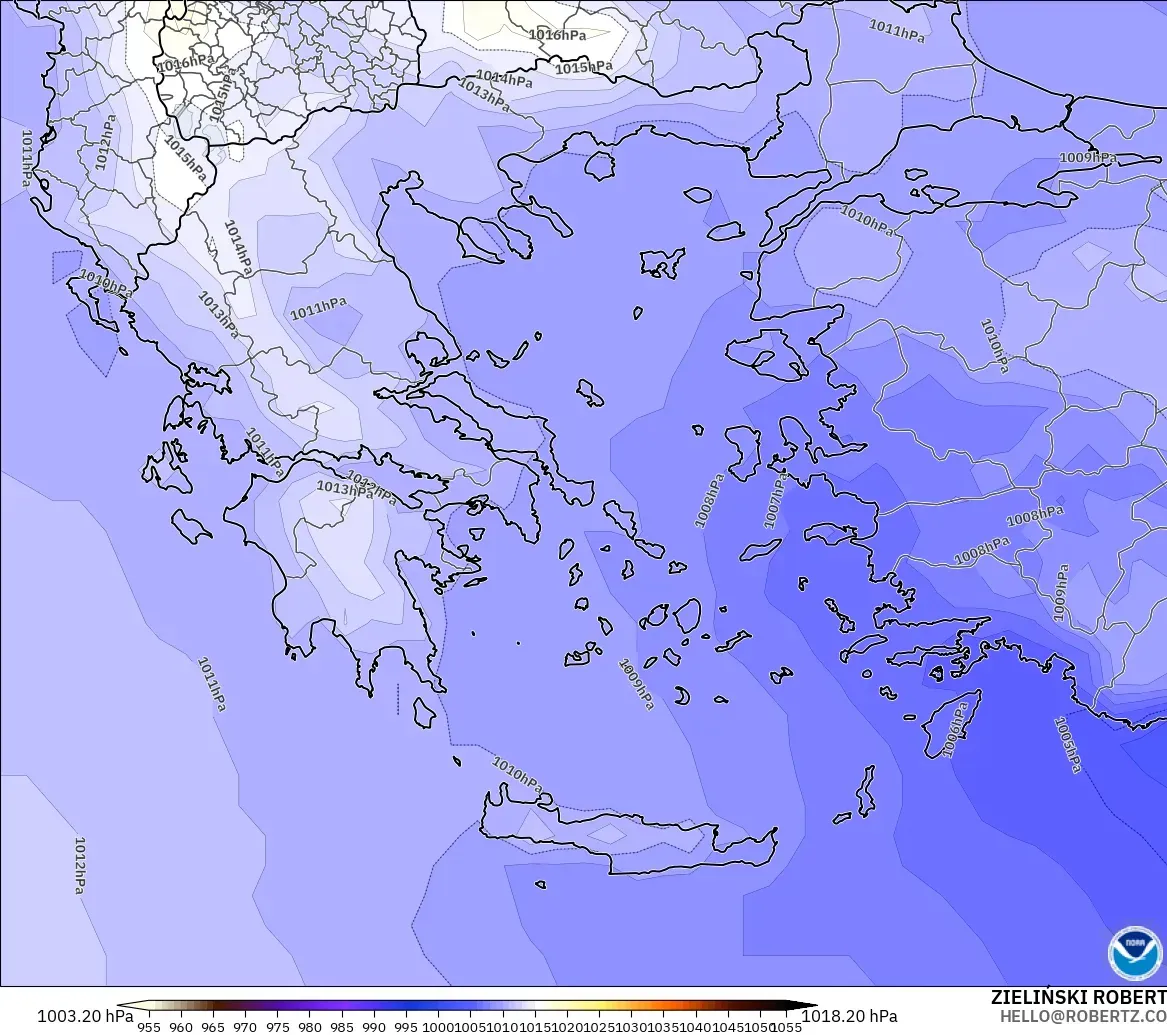 GFS model - Yunani, Tekanan