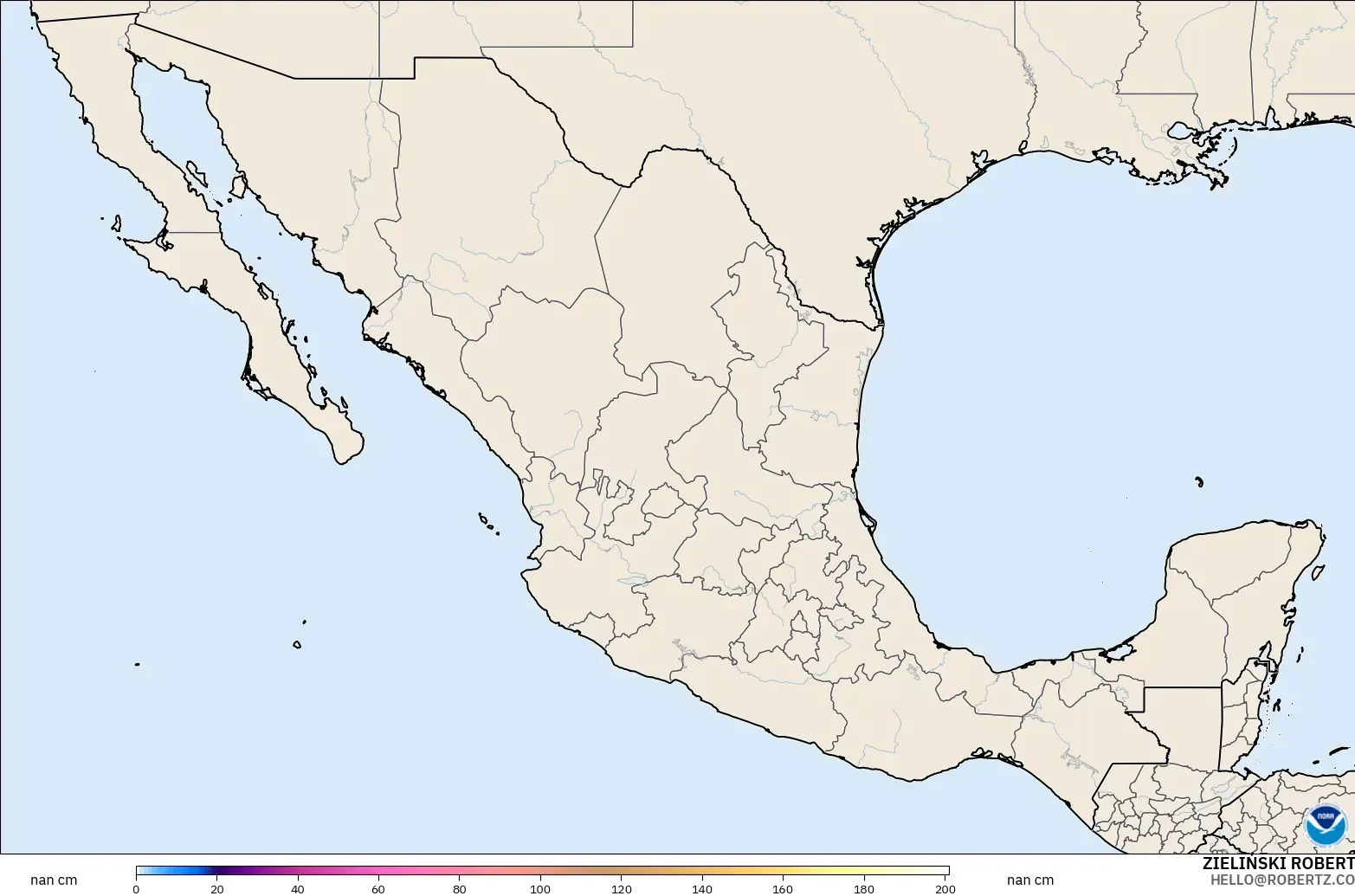 GFS model - Mexico, Ketebalan Salji