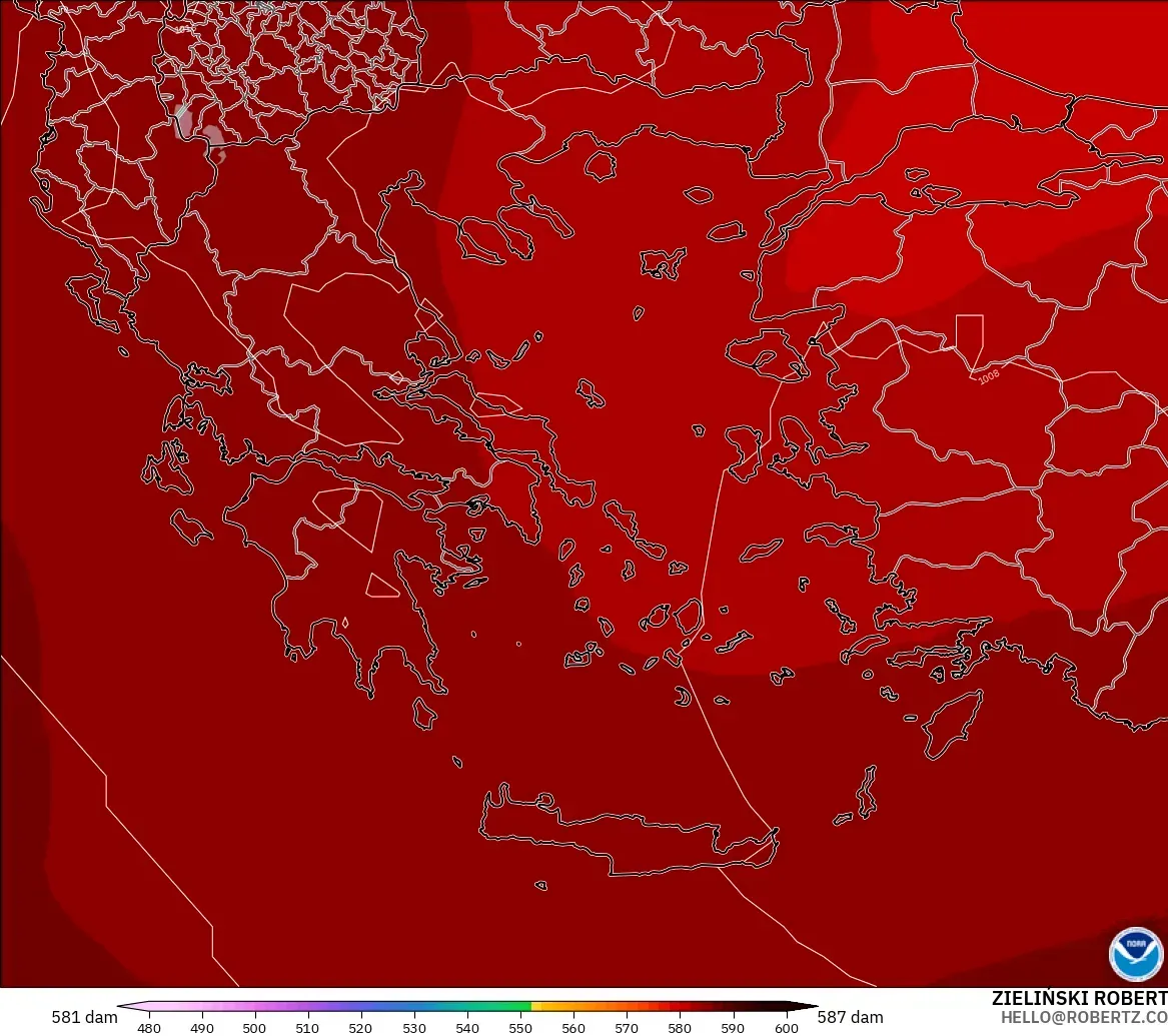GFS model - Yunani, Ketinggian geopotensial pada 500 hPa