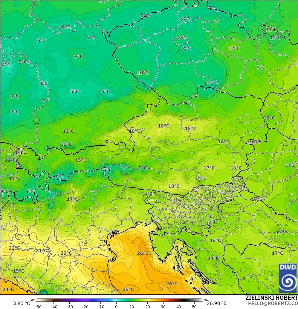 ICON model - Austria, Takat Embun 2 m