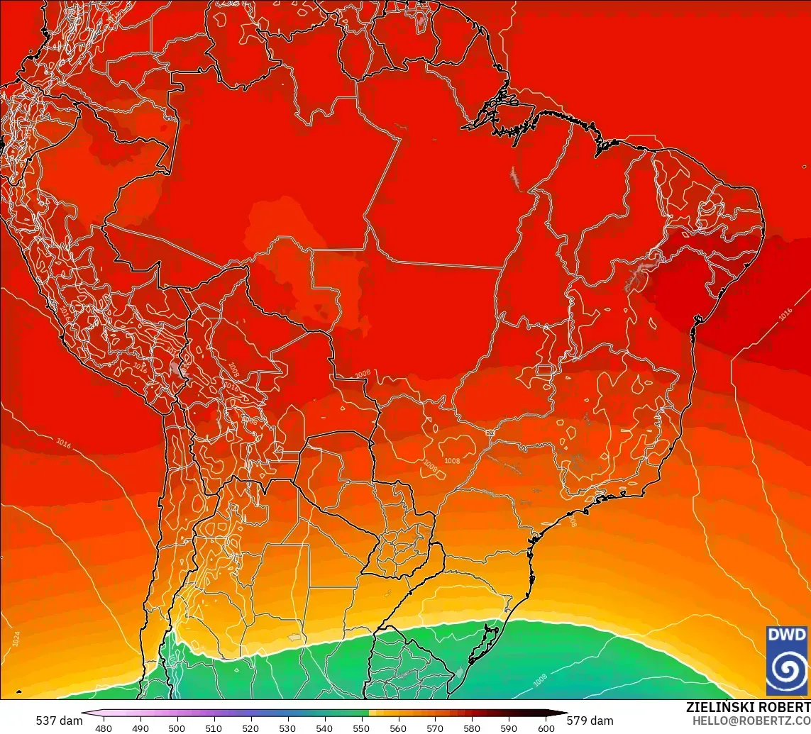 ICON model - Brazil, Ketinggian geopotensial pada 500 hPa