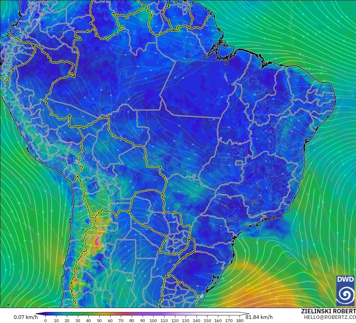 ICON model - Brazil, Angin 10 m