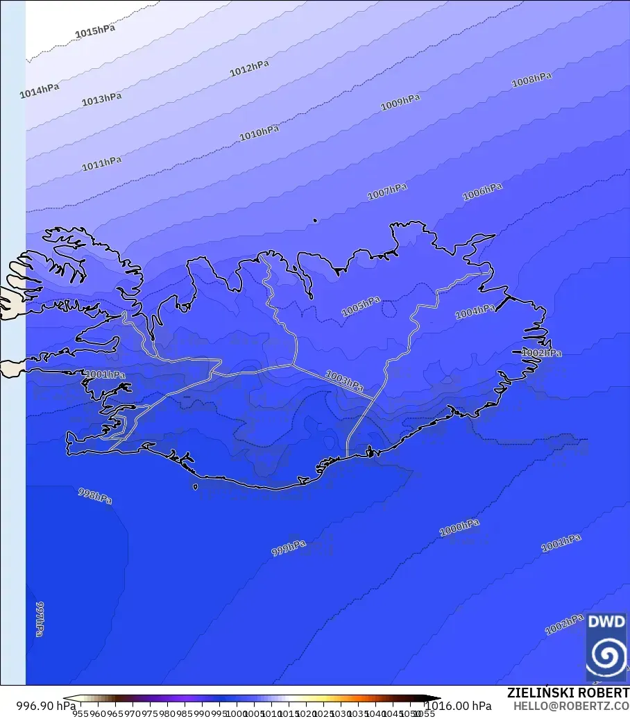 ICON model - Iceland, Tekanan