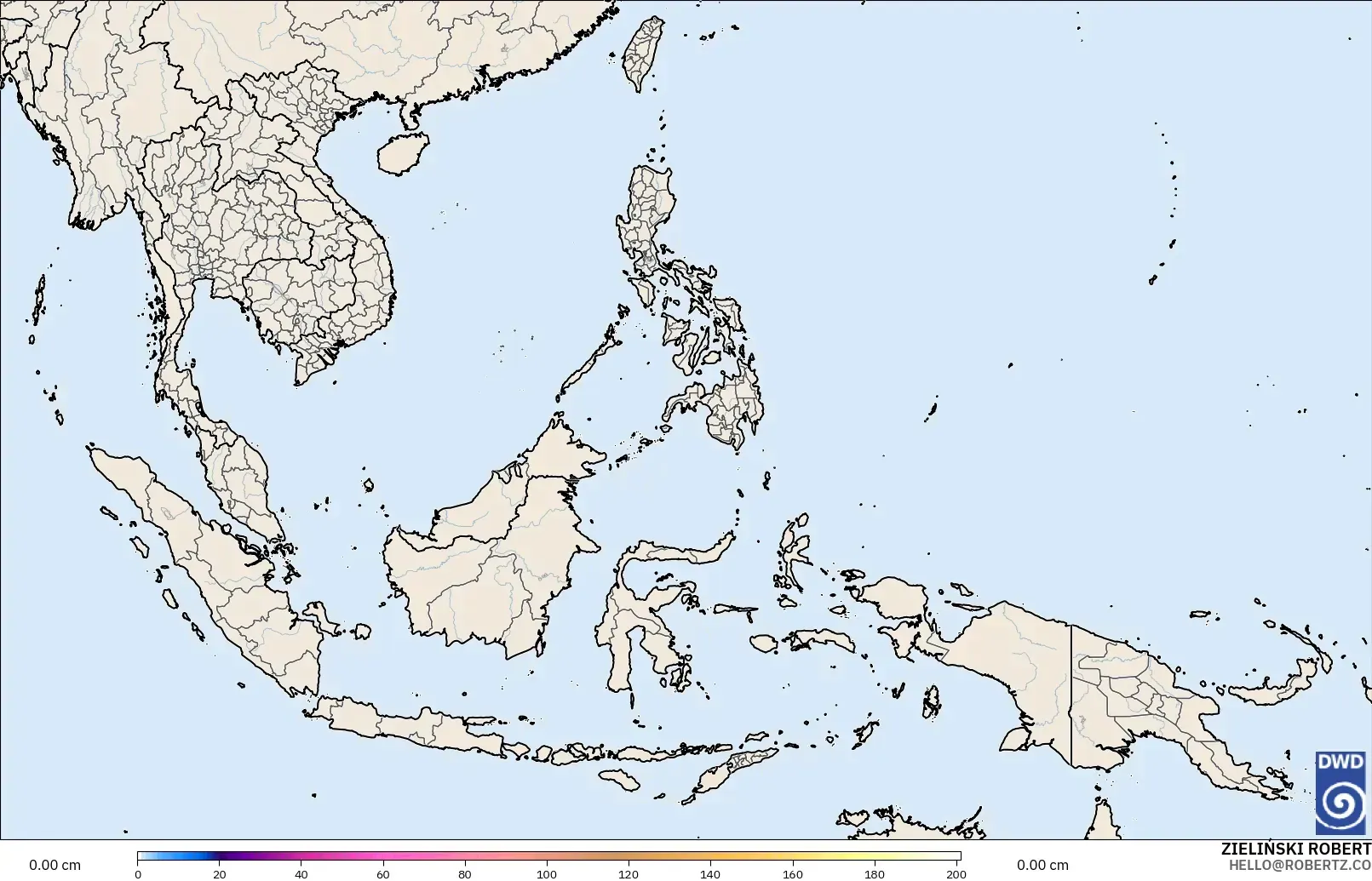 ICON model - Asia Tenggara, Ketebalan Salji