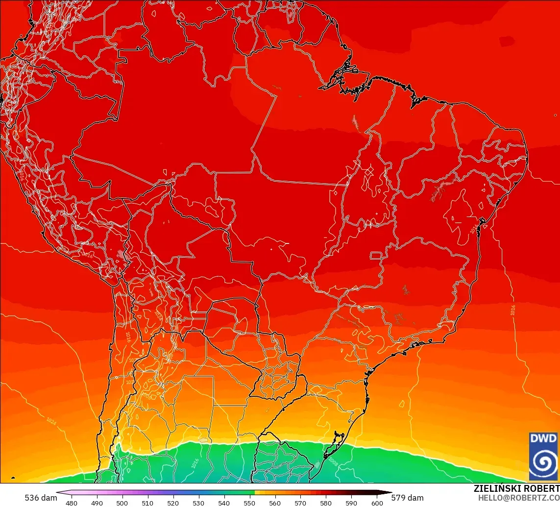 ICON model - Brazil, Ketinggian geopotensial pada 500 hPa